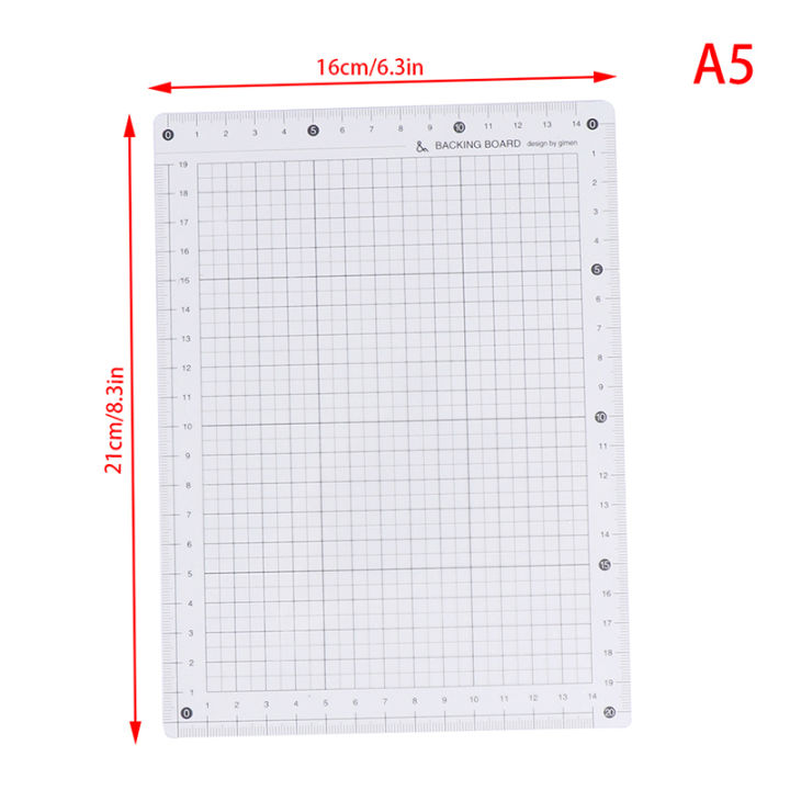 A4 B5 A5 PVC Students Writing Desk Pad Transparent Ruler Board ...