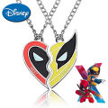NEW Movie Deadpool and Wolverine Necklace Split Heart Matching Pendant Necklaces for Women Men Best Friends Cosplay Jewelry Gift. 