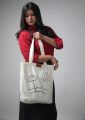 Crafty Tottes Beach Hand Painted Trendy Fashionable Premium Canvas Tote Bag with High Quality Zipper for Man and Women.