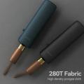 OLYCAT Fully Automatic Umbrella for Men, 10K Windproof Folding Umbrella, 280T Fabric, Big Golf Parasol Umbrella Wooden Handle Moonlight Shines.