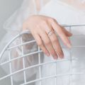 925 Sterling Silver Korean Zircon Leaf Shape Ring Female Index Finger Retro Fashion Handmade Jewelry Couple Gift. 