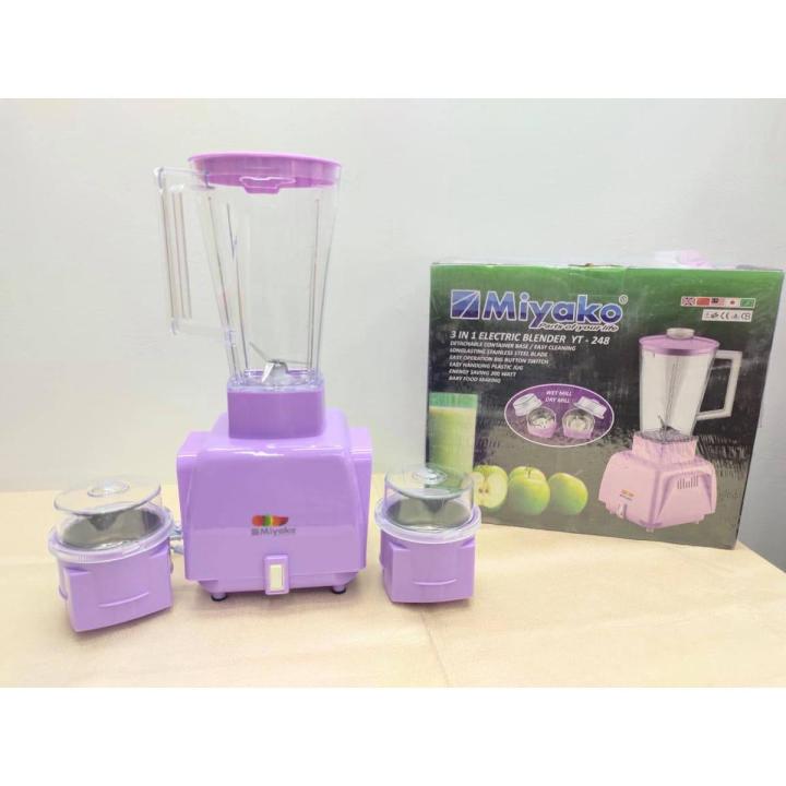 Miyako 3 in 1 Blender, Chopper, Grinder, Muddler .  1 year Warranty With Power Saving 200 Watt Powerfull Motor. Miyako Blender.