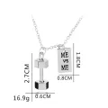 【3C VictoryEagle】High quality American style sports dumbbell amulet necklace men women jewelry. 