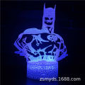 Exclusive for Cross-Border Batman Jack Series 3D Table Lamp LED Lamp Creative Gift Visual Stereo Seven-Color Night Light.