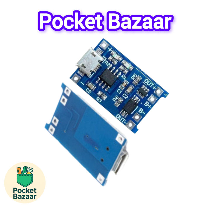 TP4056 Lithium Battery Charger Module – Type-C & Micro USB – 1A 5V ...