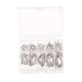 100pcs/box Fishing Hooks Carbon Steel Single Circle Fishhook Fishing Accessories. 