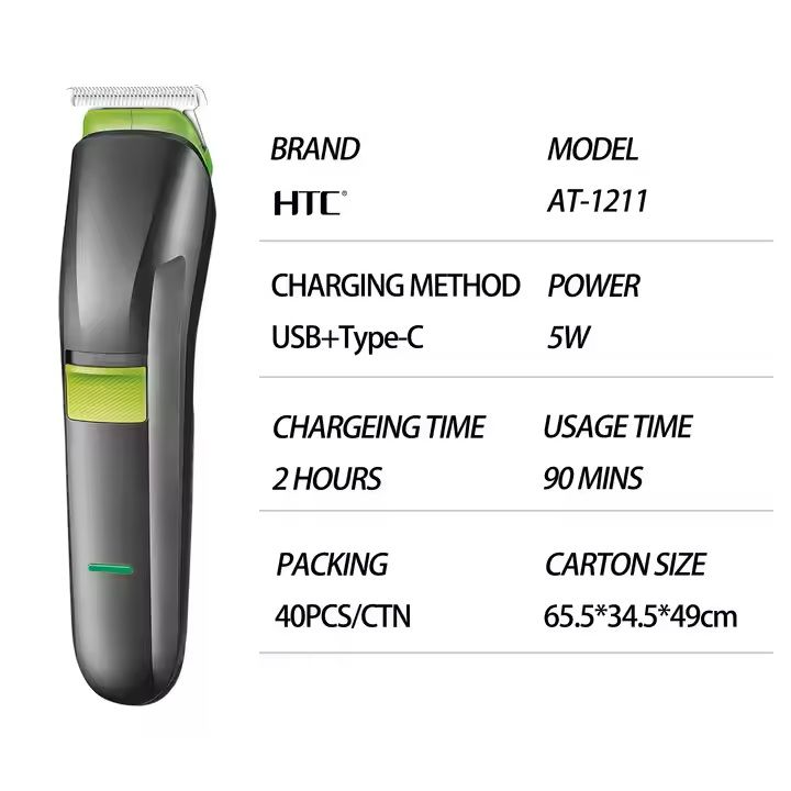 HTC%20AT-1211%20New%20Type%20Clippers%20Cordless%20Shave%20and%20Hair%20Trimmer%20Men%20Grooming%20-%20Image%206