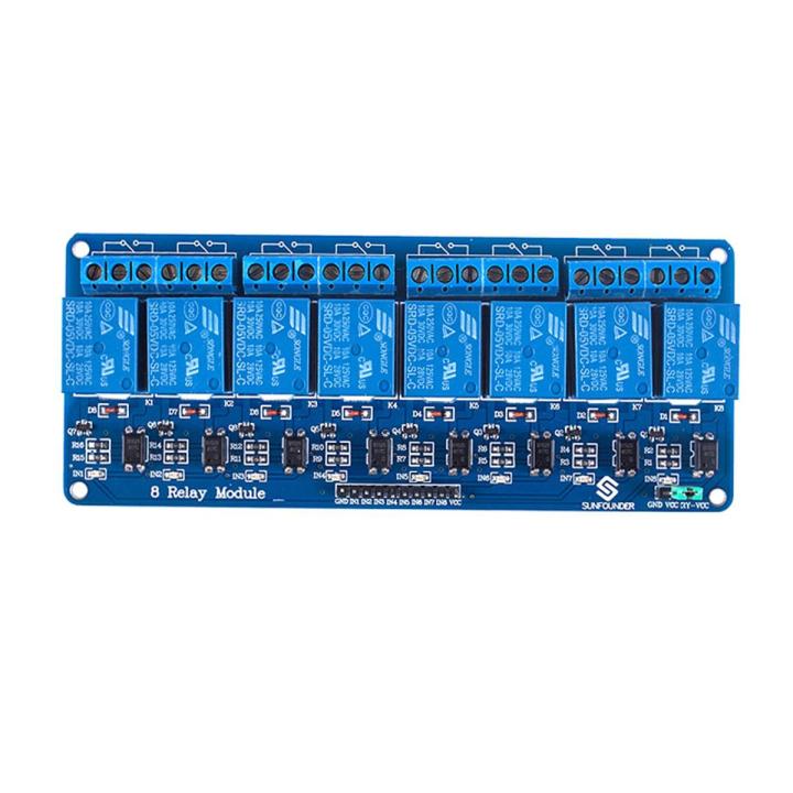 Relay Module Eight(08) channel, 8-ch, 5 Volt & 10 Ampere, Relay Control Board, Low Level For Arduino,