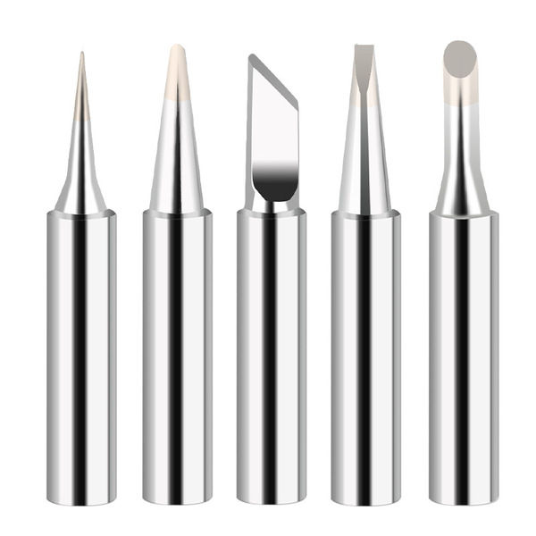 5Pcs Set Of SILVER 900M-T-I 900M-T-2.5D 900M-T-K 900M-T-B 900M-T-3C Soldering Tip Bit Lead Free Soldering Iron Professional Bits Replacement Pencil Soldering Solder Iron Tip For Soldering Iron & Soldering Station Tip