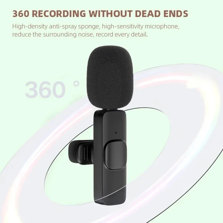 2.4GHz%20Wireless%20Microphone%20Clip-on%20Lavalier%20Microphone%20Transmitter%20Receiver%20Live%20Video%20Recoding%20Interview%20K9%20-%20Image%202