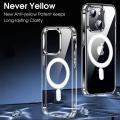 For iPhone 12 Anti-Yellow shockproof Soft TPU Hard Back Case Magsafe magnetic charging clear case Back Cover. 