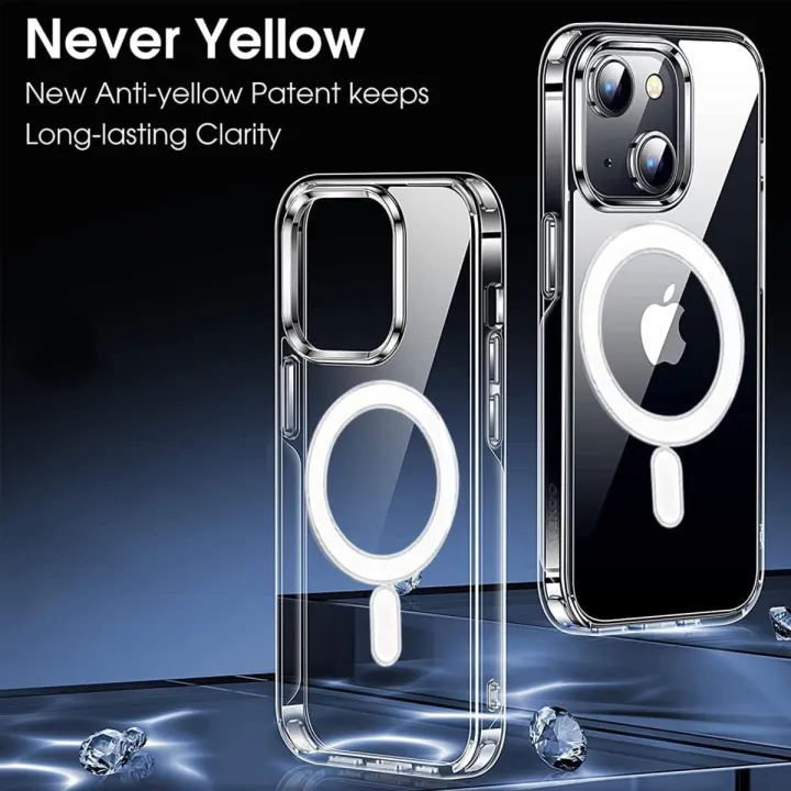 For%20iPhone%2012%20Anti-Yellow%20shockproof%20Soft%20TPU%20Hard%20Back%20Case%20Magsafe%20magnetic%20charging%20clear%20case%20Back%20Cover%20-%20Image%202