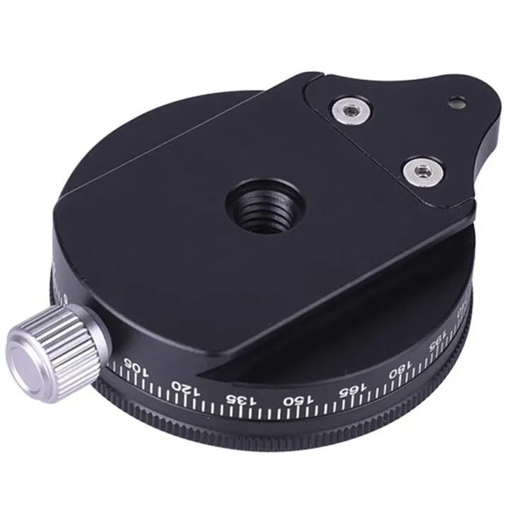 2X%20Camera%20Pan%20Base%20with%20Style%20Plate,%200.95cm%20Screw%20Aluminum%20Panoramic%20Ball%20Tripod%20Head%20with%20Bubble%20Level%20-%20Image%202
