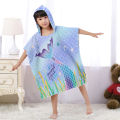 Mermaid cape beach bathrobe Seaside change bathrobe Surf suit Printed hooded bath towel one piece 7. 