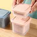 In The Refrigerator Transparent Sealed Double Layer Plastic Kitchen Gadget Vegetable Tray Fruit Storage Containers Fridge Storage Box Sealed Ginger Container.