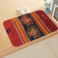 Cross-border Turkey retro Persian ethnic style flannel floor mat bathroom absorbent anti-slip mat entrance door mat. 