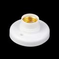 Round Lamp Holder E27 Screw Mouth Flat 80mm LED Bulb Base Plastic Light Fixing Converter White Socket Adapter.