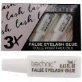 Technic 3x False Eyelash Glue - Pack of 3 Tubes CLEAR Fake False Adhesive Set.