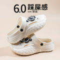 Factory wholesale summer baotou slippers for men to wear-like soft-soled beach shoes cartoon accessories eva sandals.