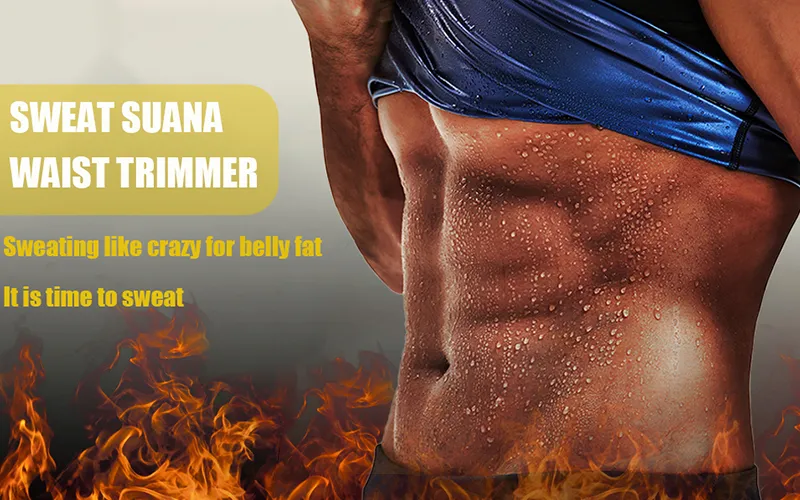 Men Slimming Waist Trimmer Belt Sauna Sweat Abdomen Benin