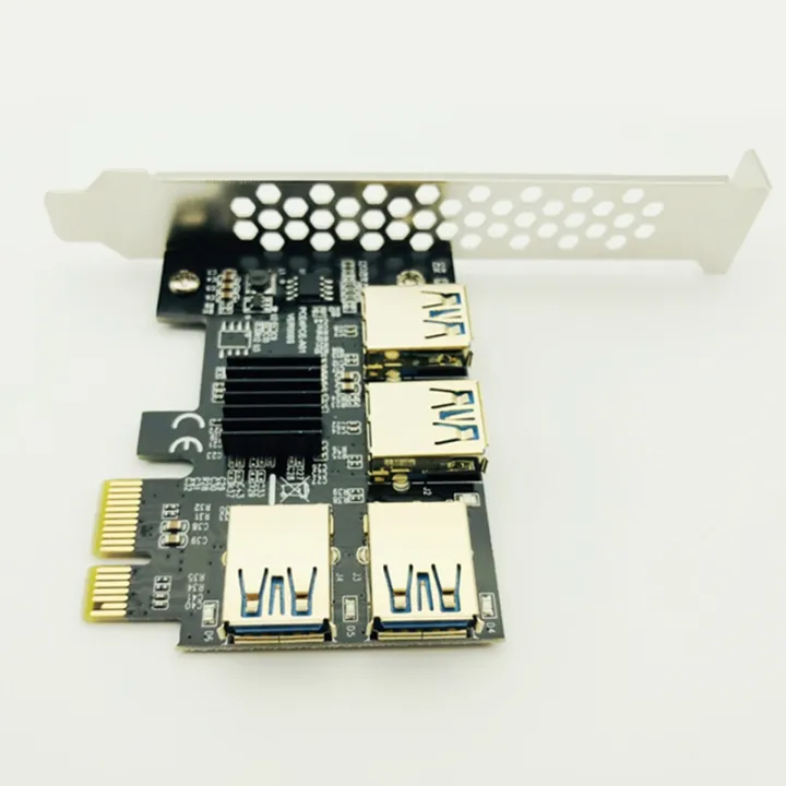 New%204%20Ports%20PCIe%20Riser%20Adapter%20Board%20PCI-E%201x%20to%204%20USB%203.0%20PCI-E%20Rabbet%20GPU%20Riser%20Extender%20Ethereum%20ETH/Monero%20XMR/Zcash%20ZEC%2016X%20External%20Slot%20Card%20Multiplier%20for%20Miner%20Mining%20BTC%20-%20Image%208