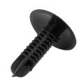 5mm x 5mm Hole Dia Black Plastic Rivets Fastener Push Clips 96 Pcs.