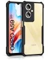 For OPPO A59 5G Edge-Reinforced Shockproof Cushion Back Clear Hybrid Transparent Hard Cover Casing. 