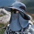 1pcs Summer Sun Hats UV Protection Outdoor Fishing Cap for Men Women with Adjustable Headgear.