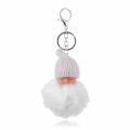 【Mary DAI Store】SUKI Cute Fluffy Sleeping Baby Pompom Faux Fur Ball Chain Keyring Women Key Holder Bag Pendant Charm Jeweler.
