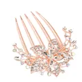 Bridesmaids Flower Comb Harmless to Scalp Flower Leaf Bridal Crystal Hair Ornaments. 