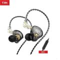 TRN MT1 HiFi 1DD Dynamic In-ear Earphone Drive HiFi Bass Metal Monitor Running Sport-green and black. 