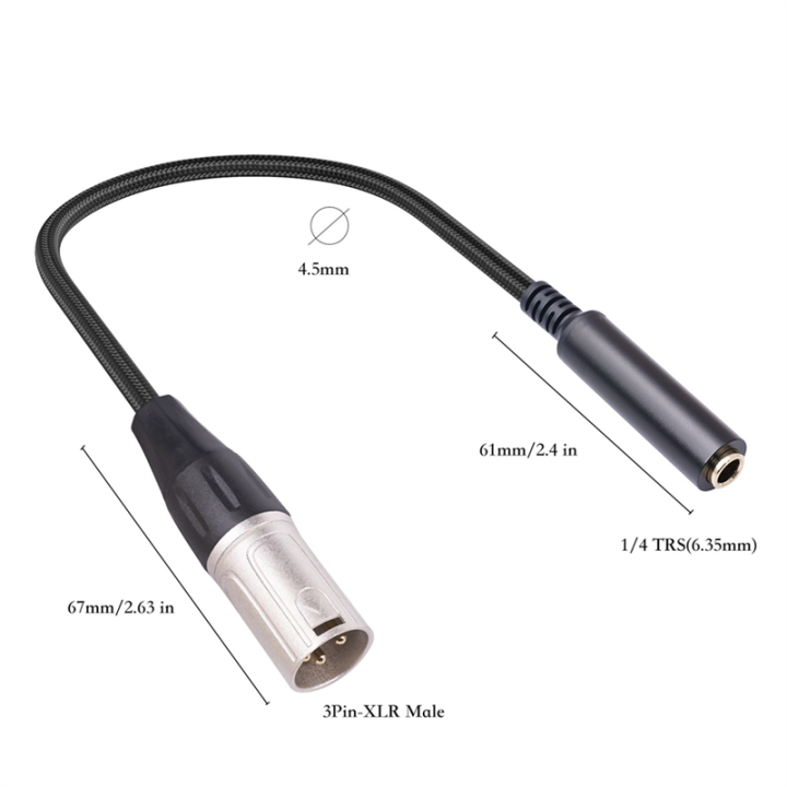 1%20PCS%20XLR%20Male%20To%201/4%20Inch%20Female%20Cable%203%20Pin%20Male%20To%206.35mm%20Socket%20Audio%20Cord%20XLR%20Male%20To%206.35mm%20Microphone%20Audio%20Cable%20-%20Image%202