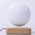 T30 Levitating Moon Lamp Night Light Floating 3D Printing LED Moon Lamp with Wooden Base and Magnetic with 3 Colors. 