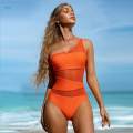 Women Swimsuit Beachwear Padded Cup 1 Piece Bikini for Holiday Surfing Beach XL Orange. 