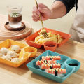 HelloWorld Serving Plate Smooth Edges Compartment Design Snack Tray. 