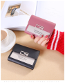 Korean Fashion Ladies Mini Wallet  clutch purse For Women Card Holder Short PU Leather Bags. 