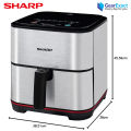 Sharp KF-AF70RT-S3 Air Fryer Auto Pot Detection. 