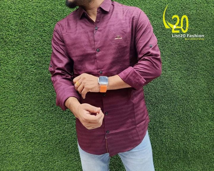 List20%20Fashion%20Premium%20Quality%20Cotton%20Solid%20Shirt%20For%20Men's%20-%20Image%207