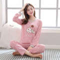 Spring and Autumn Cartoon Long sleeved Pamas Pants Large Size Cute Women's Winter Home Fury Set.