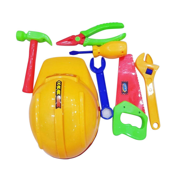 Baby Toys - Mechanic Set with Helmet. - Multi color - Materials Plastic