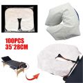 Disposable Non-Woven Headrest Pillow Paper Beauty Spa Salon Bed Table Cover Massage Face Cradle Table Head Rest Covers.