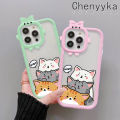 Chenyyka For iPhone X Xs Xr Xs Max Case Cartoon Cute Cat Little Monster Camera Lens Soft Clear Shockproof Phone Cases Simple Transparent Back Cover Silicone Protective Case.