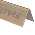 5 Pack Rustic Reserved Table Sign - Bronze Reserved Signs - Wedding Accessories. 
