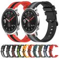 For Amazfit GTR 4 Pro 22mm Vertical Two-Color Silicone Watch Band. 