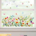 Flowers Branch Window Sticker Self-adhesive Vinyl Wall Stickers Removable Glass Art Decals. 