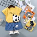 Summer Children's Clothes Baby Boy T-Shirt+Pant 2Pcs/Set Kids Cartoon Short Sleeve Suit Toddle Girl Clothes Suit Baby Outfit Set. 