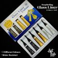 Keepsmiling 3D Glass Liner Color Black 12 ml × 6 Tubes Glass Painting Outline Color Pack of 1.