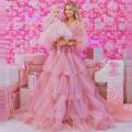 Mother Daughter Matching Dresses Maxi Layered Tulle Dress Family Photoshoot Outfit Wedding Guest Birthday Baby Girl Dress.