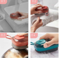 Multifunctional Hydraulic Cleaning Brush Kitchen Washing Brush Replaceable Brush Head Liquid Washing Brush. 