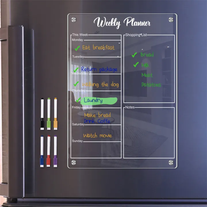 Qiunery%20Acrylic%20Calendar%20For%20Fridge%20Magnetic%20Weekly%20Planning%20Board%20Clear%20Memo%20Note%20Board%20With%206%20Markers%20For%20Office%20Home%20School%20-%20Image%203